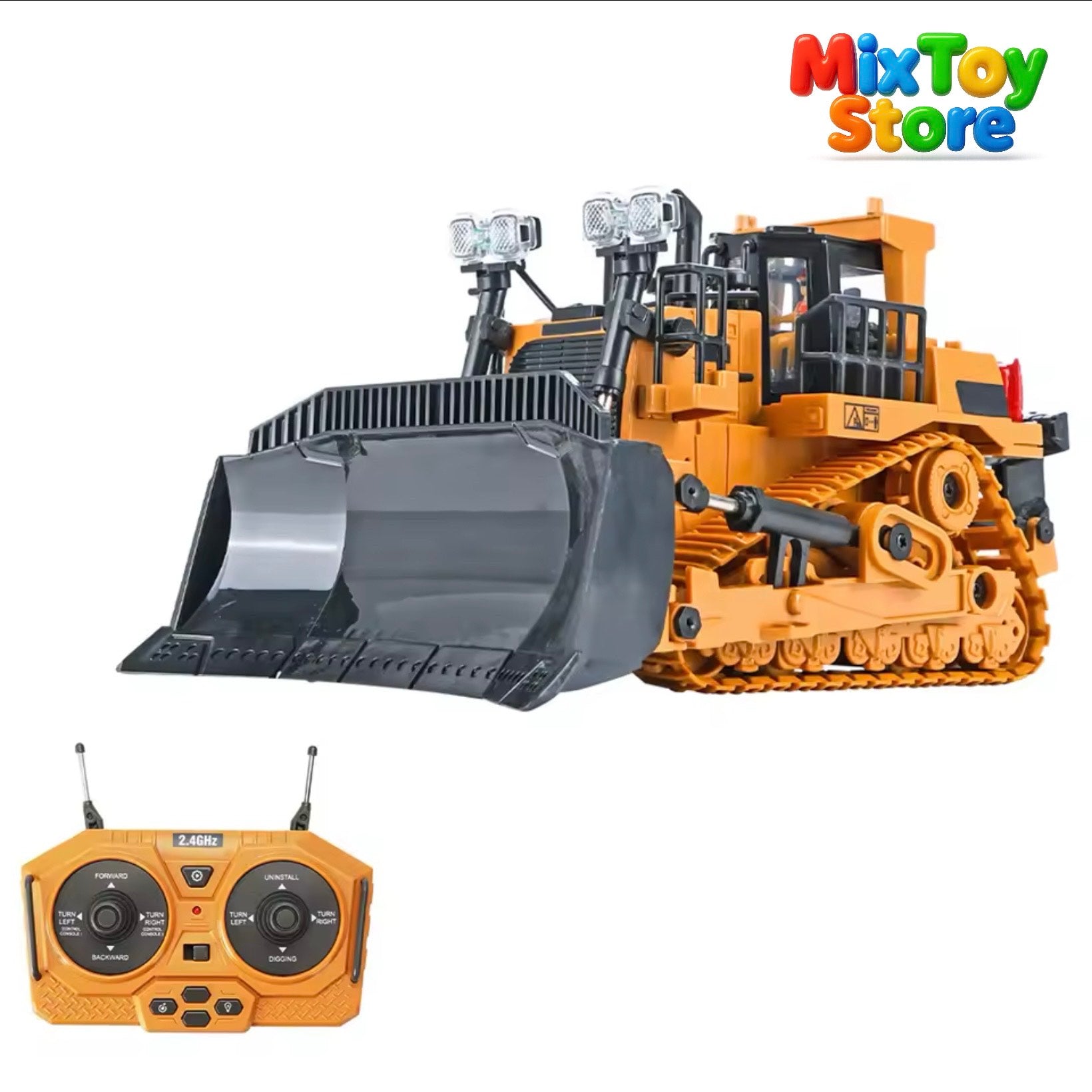 Excavator RC 1:20 cu 11CH – Vehicule de constructii cu telecomanda 2.4GHz cu lumina si sunet – jucarie pentru copii