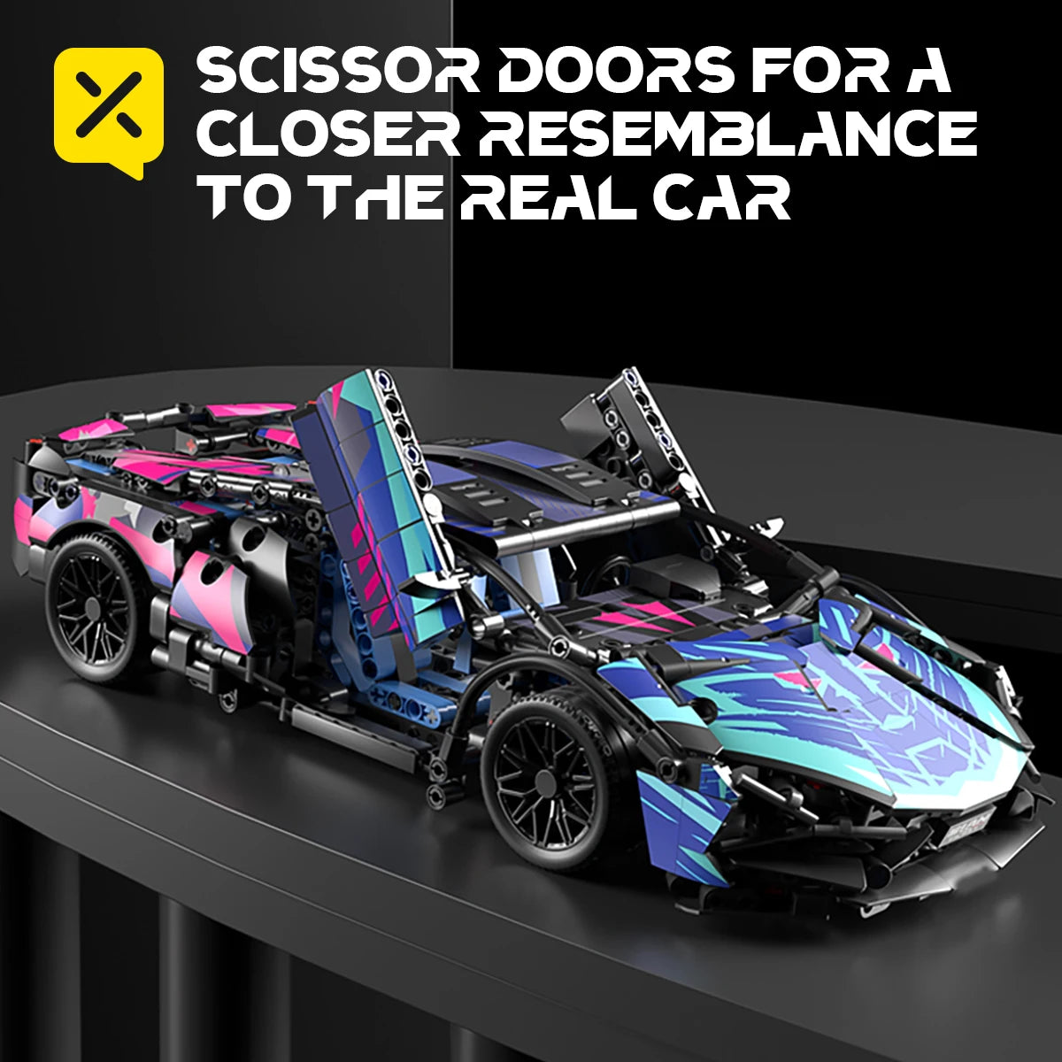 Set constructibil tehnic 1:14 – Masina de curse de colectie – Jucarie de constructie pentru copii – Model detaliat pentru birou, cu cutie inclusa