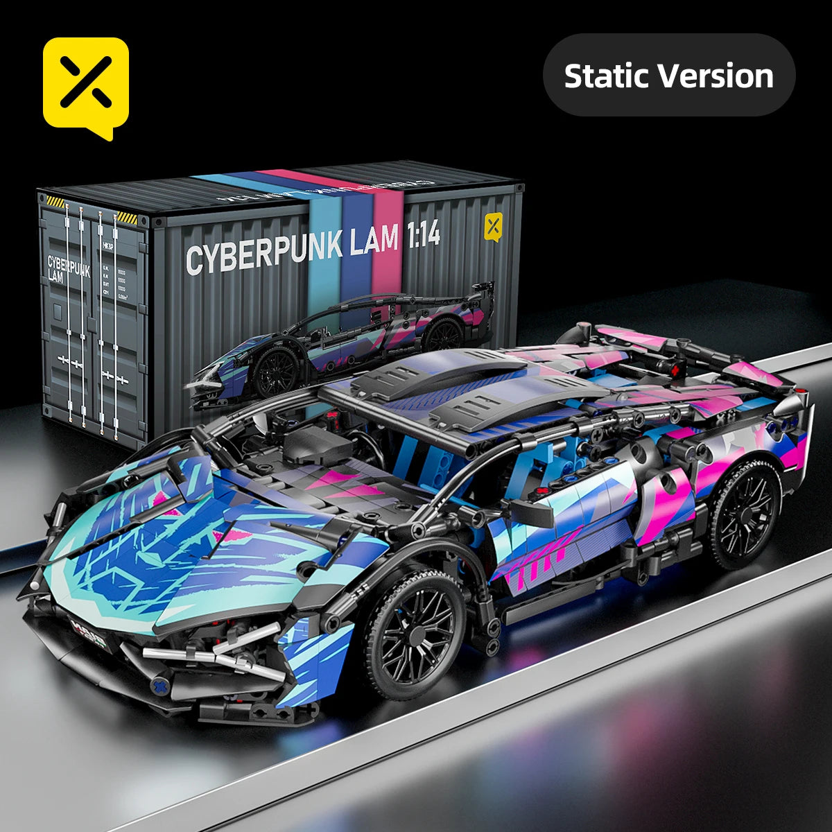 Set constructibil tehnic 1:14 – Masina de curse de colectie – Jucarie de constructie pentru copii – Model detaliat pentru birou, cu cutie inclusa