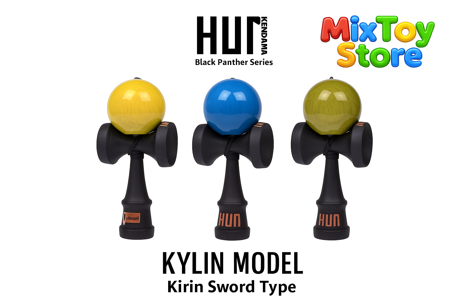 Kendama HUN – Pro Skill Series (Glossy & Rubber Paint Finish)